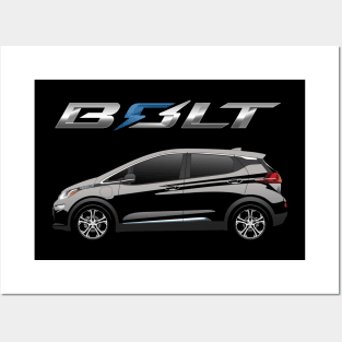 Bolt EV Silver Ice Metalic Posters and Art